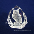 2015 vente chaude gravé cristal iceberg K9 bouddhisme pour la religion, cristal de bouddhisme or